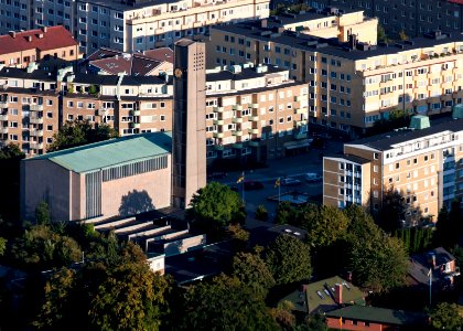 Sankt Andreas kyrka–flygbild 06 september 2014