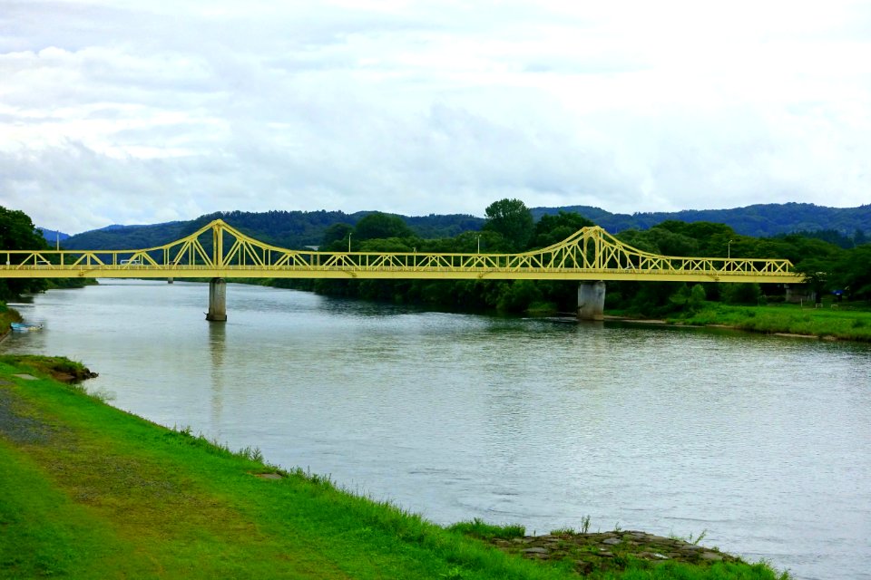 Sango Bridge over Kitakami River - Kitakami, Iwate - DSC05080