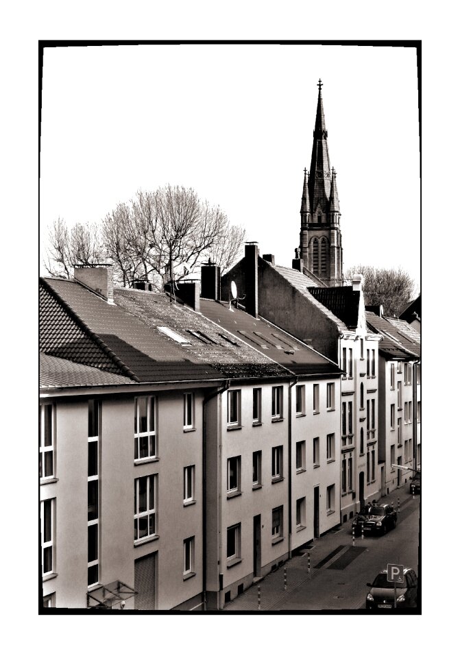 Black and white sw church
