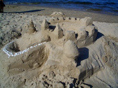 Sandcastle on the beach of Ahlbeck