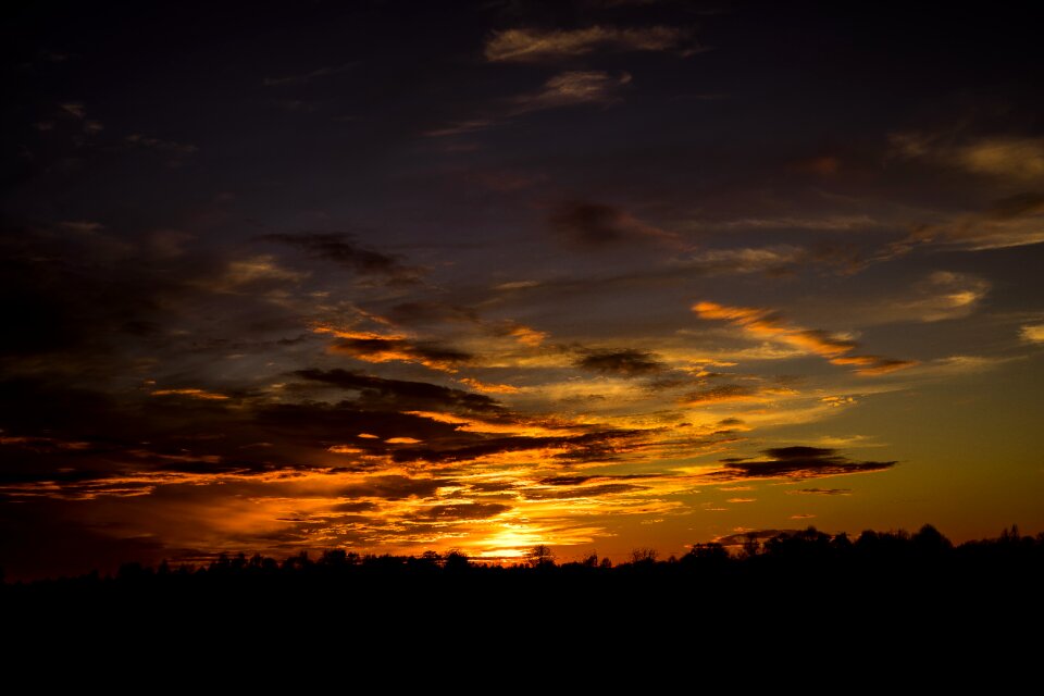 Clouds silhouette sky