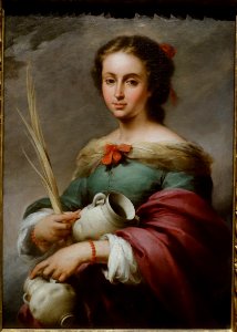 Santa Rufina by Bartolome Esteban Murillo, Spanish, c. 1665, oil on canvas - Meadows Museum - Southern Methodist University - DSC05298
