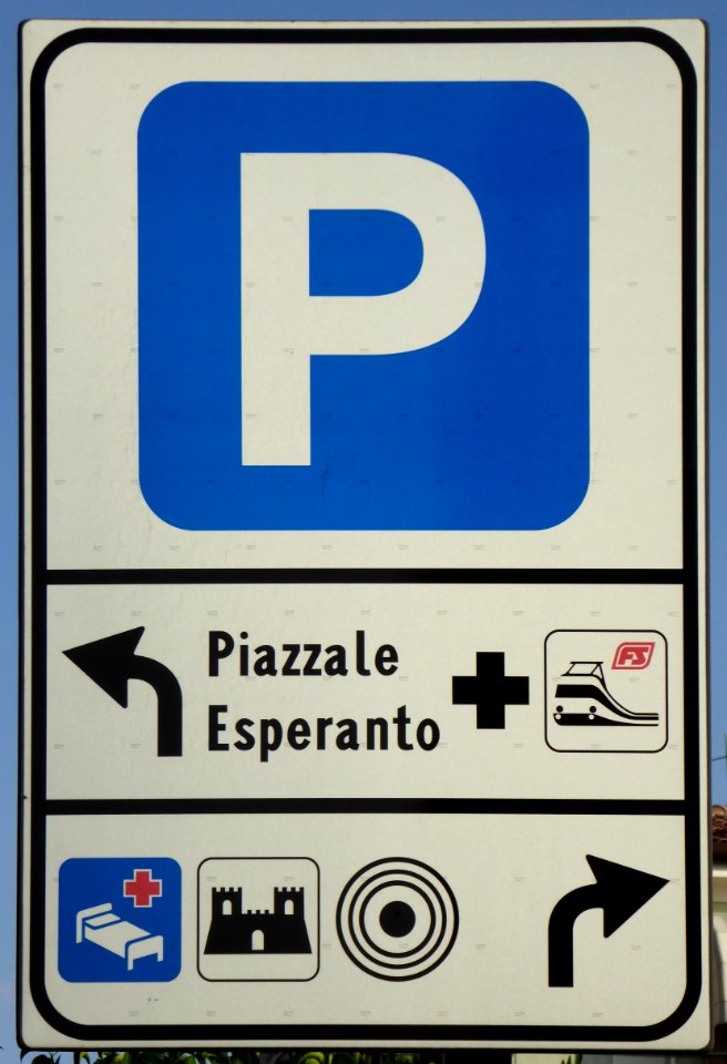 Santarcangelo di Romagna, signo al Esperanto-Placo, 1