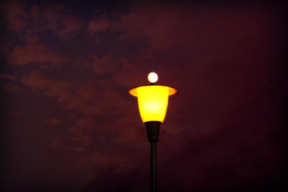 Street light lantern night