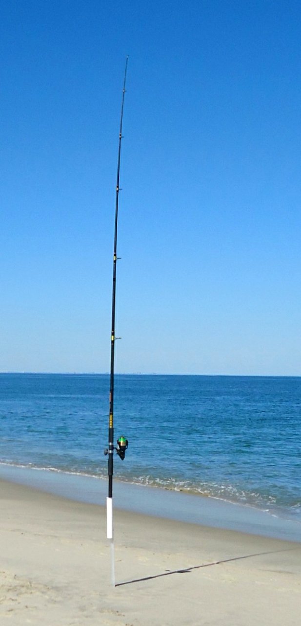Sandy Hook NJ beach fisherman's pole