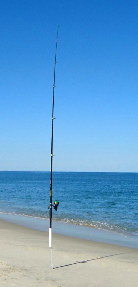 Sandy Hook NJ beach fisherman's pole