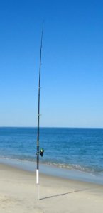 Sandy Hook NJ beach fisherman's pole
