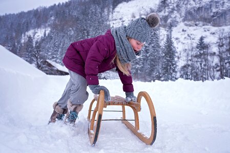 Girl toboggan slide