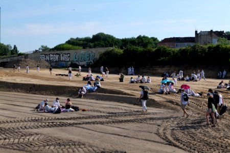 Sand im Getriebe protest A100 Treptower Park 2021-06-05 15