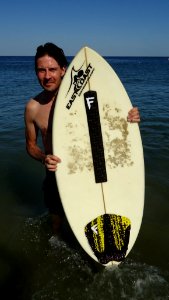 Sandy Hook NJ beach surf boarder photo