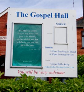 Sandy Lane Gospel Hall, Sandy Lane, Fair Oak (June 2019) (Signboard)
