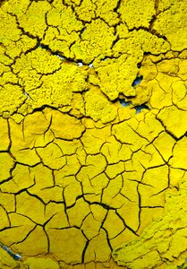 Cracked surface dry surface