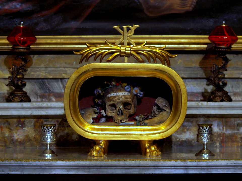 Santa Maria in Cosmedin (Rome) Skull of St. Valentini . Valentini