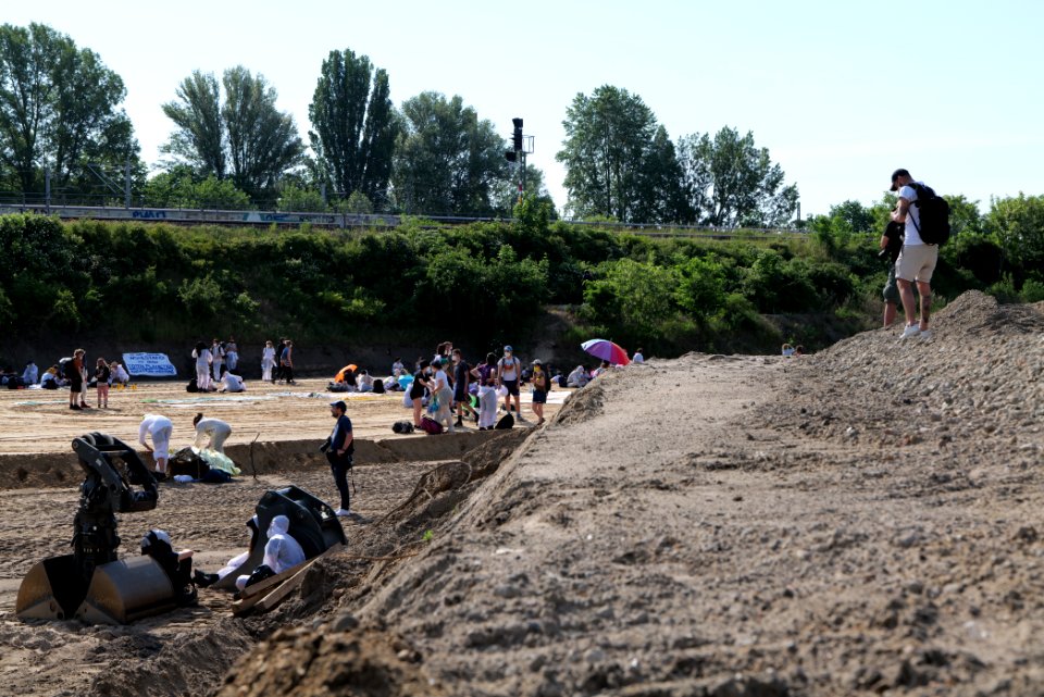 Sand im Getriebe protest A100 Treptower Park 2021-06-05 20