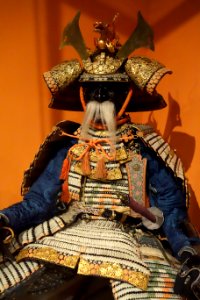 Samurai armor with Matsumae family crest, Japan, view 2 - Glenbow Museum - DSC00599