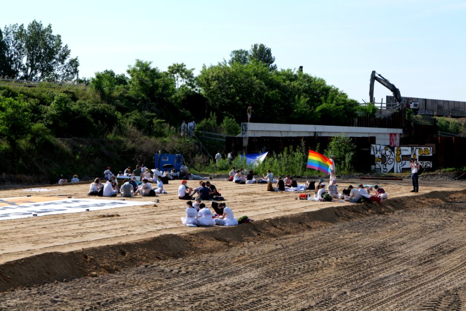 Sand im Getriebe protest A100 Treptower Park 2021-06-05 21