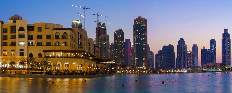 Dubai night architecture