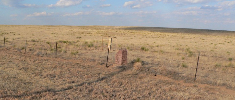Santa Fe Trail markers, E of Morton County Rd 16 - 2