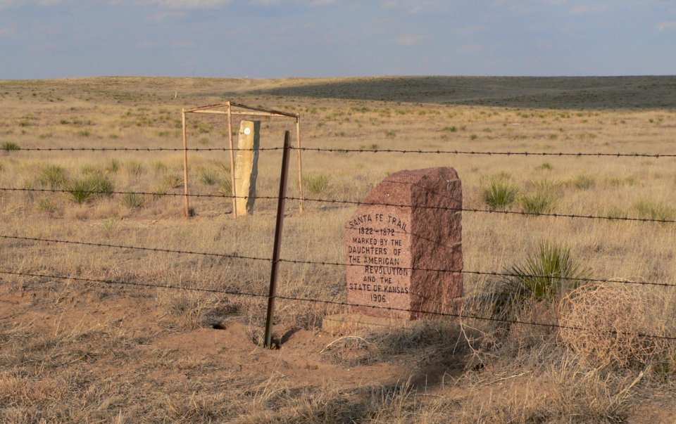 Santa Fe Trail markers, E of Morton County Rd 16 - 1