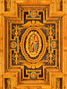 Santa Maria in ara Coeli ceiling detail madonna and child, Capitole, Rome, Italy photo