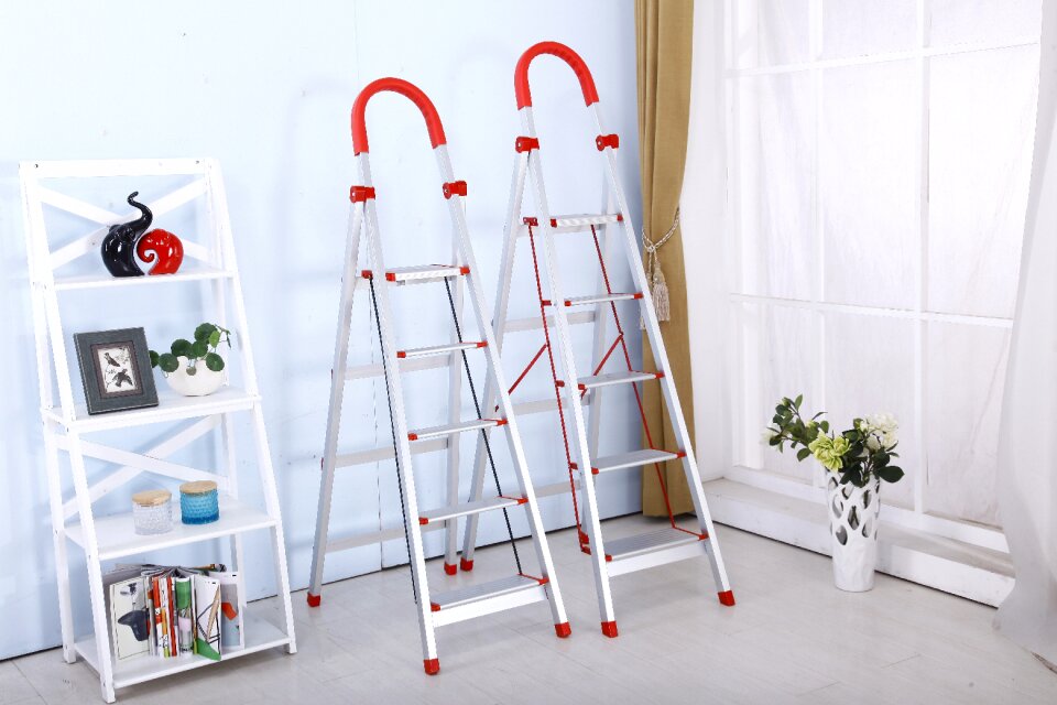 Folding ladder stainless steel safety ladders