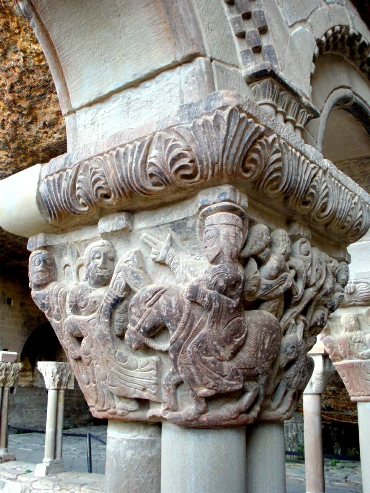 San Juan de la Peña - Monasterio Viejo, capiteles del claustro 13