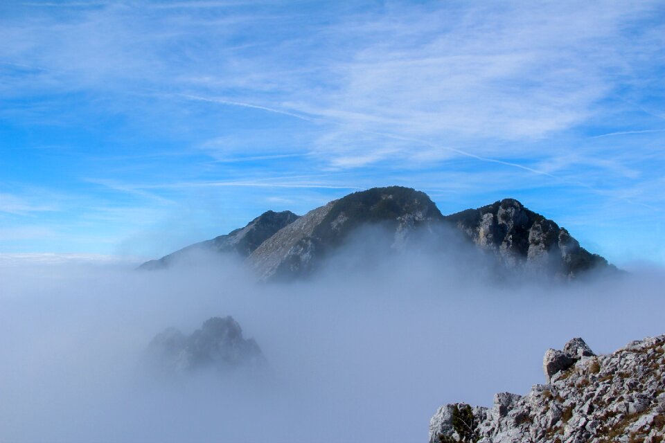 Hiking landscape mountain pass