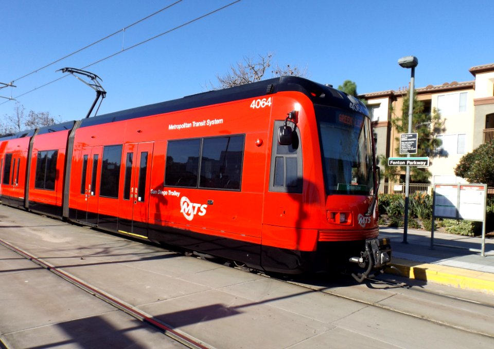San diego trolley at fenton parkway