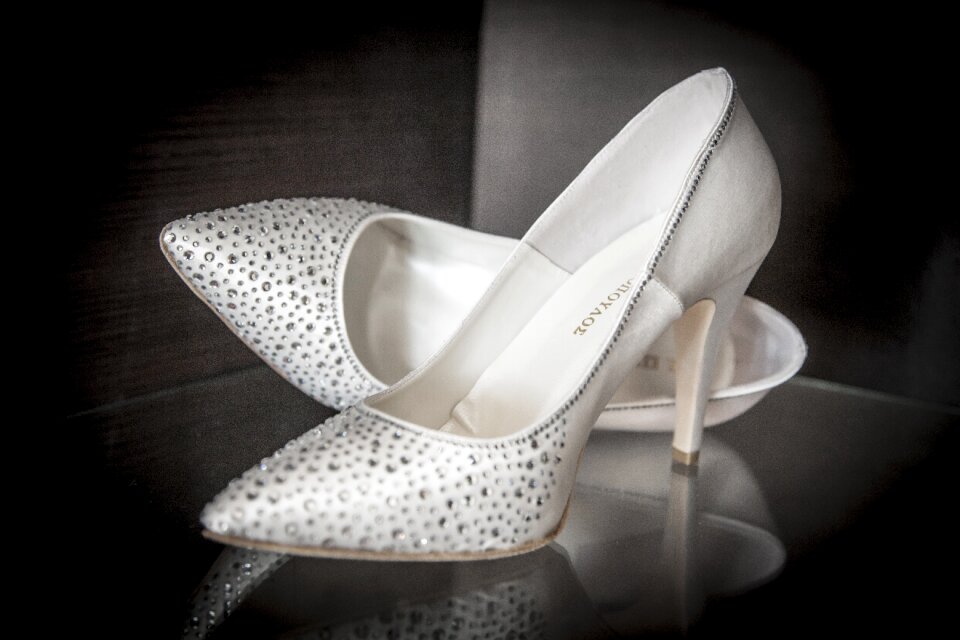 Marriage shoe wedding dress
