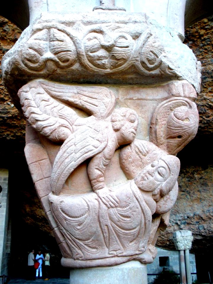 San Juan de la Peña - Monasterio Viejo, capiteles del claustro 15