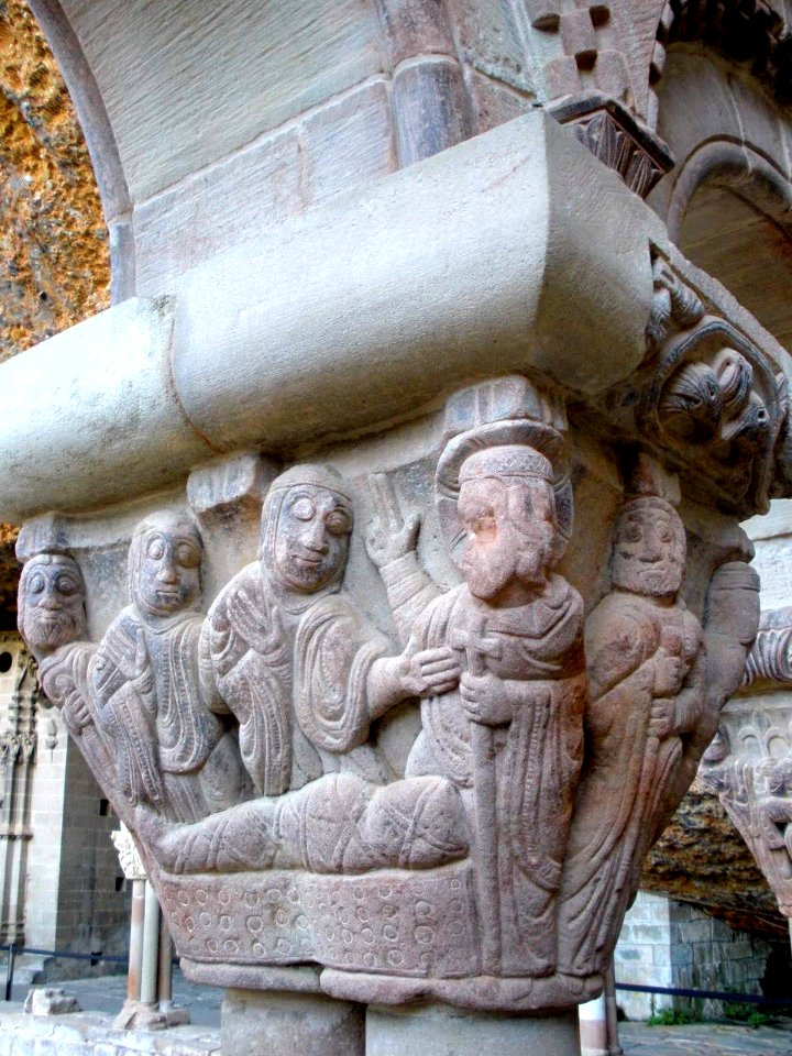 San Juan de la Peña - Monasterio Viejo, capiteles del claustro 12