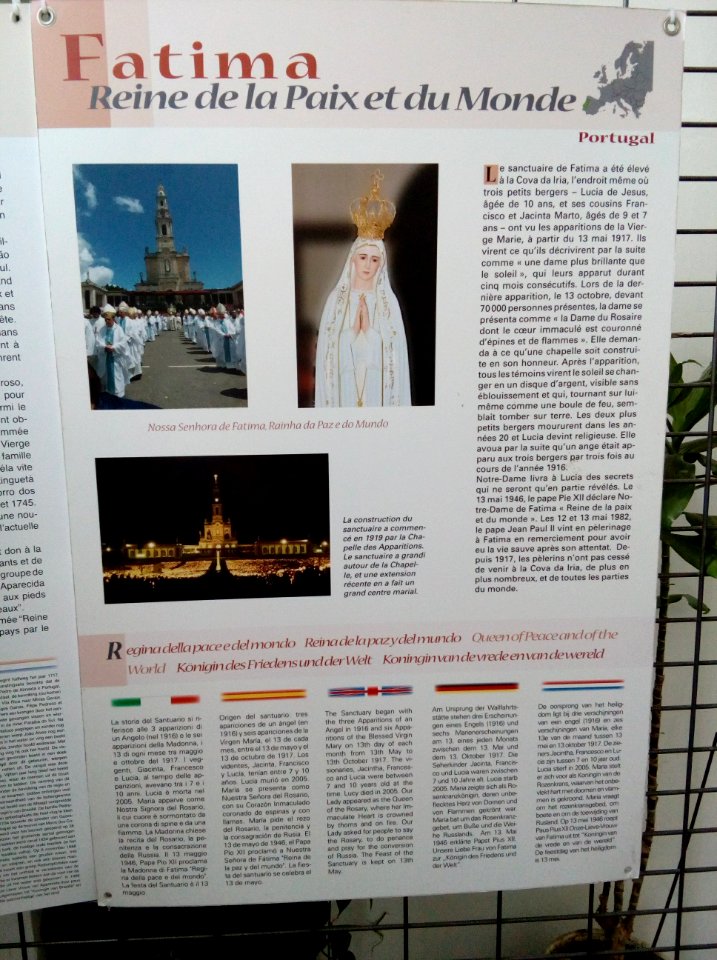 Sanctuaire marial de Fátima informations
