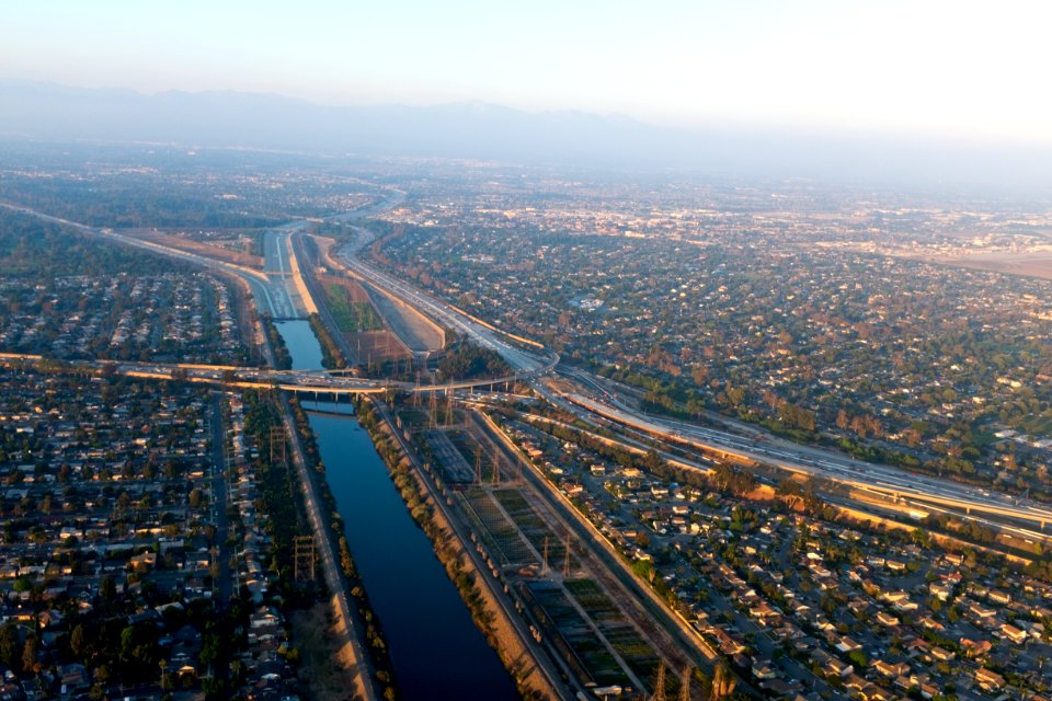 San Gabriel River with 605 405 Junction