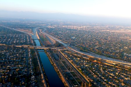 San Gabriel River with 605 405 Junction