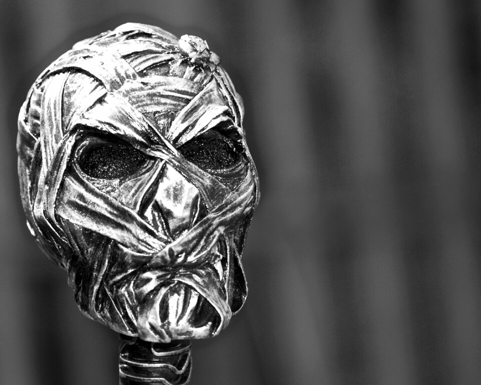 Mask monochrome ornament