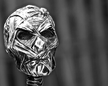 Mask monochrome ornament