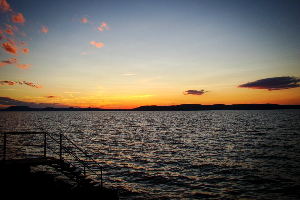 Siófok sunset hungarian sea