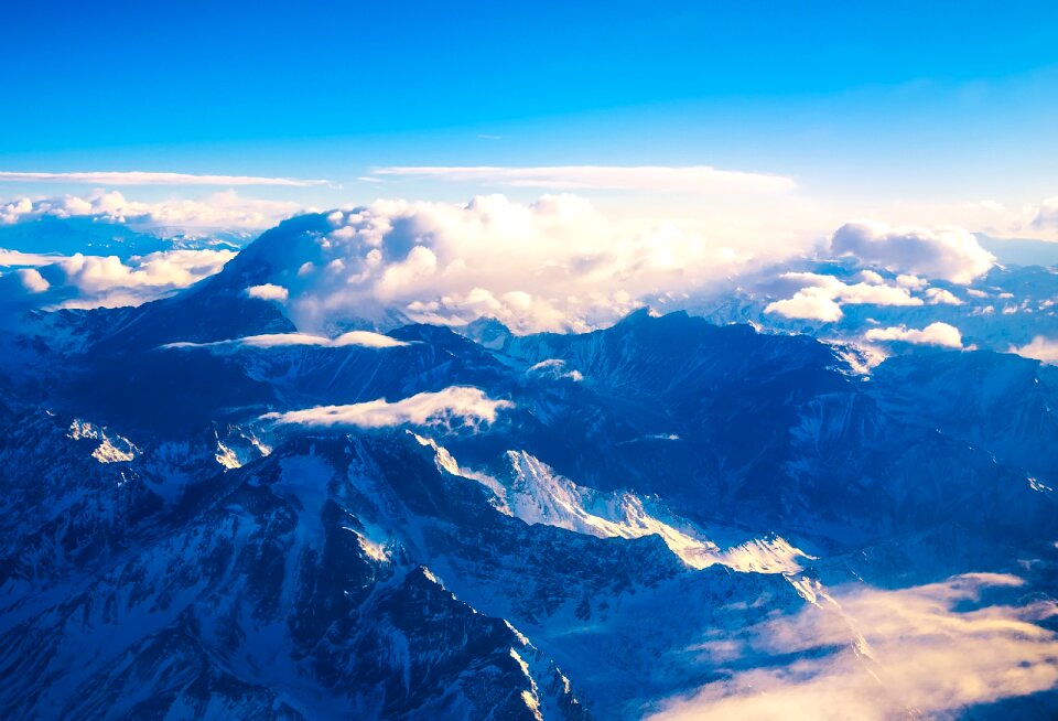 Snow winter peaks