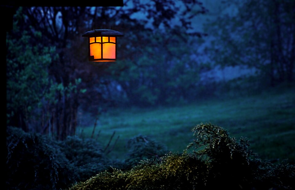 Evening light the darkness