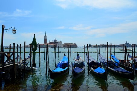 Gondolas venice italy photo