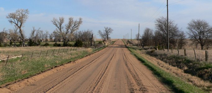 Sand Creek, CR 230 bridge, Rush Co KS, from S 2 long