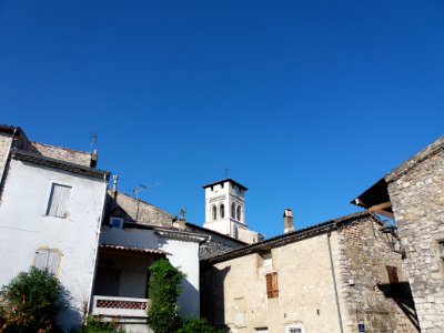 Ruoms - Vieille ville - Clocher de l'église