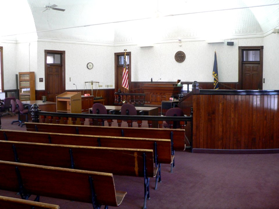 Rush County, Kansas, courthouse, courtroom 2