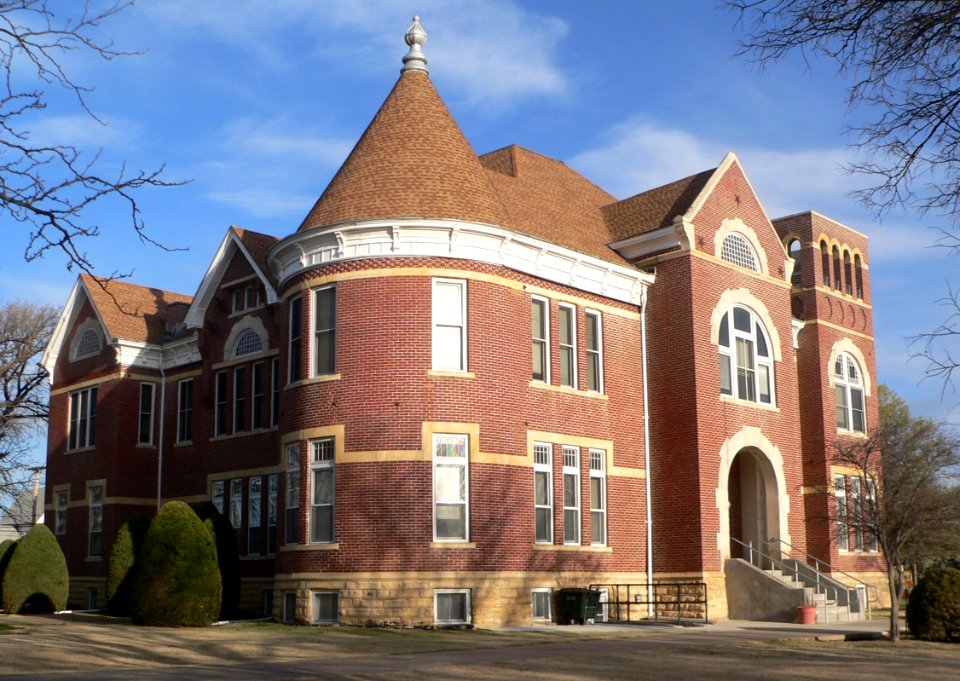 Rush County, Kansas, courthouse from SE 1