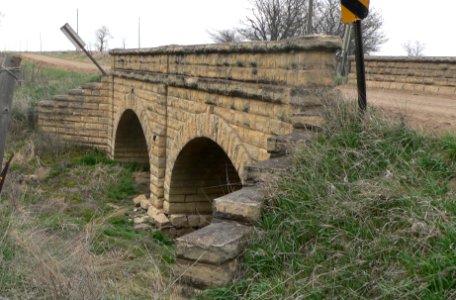 Sand Creek, CR 230 bridge, Rush Co KS, from SW 1