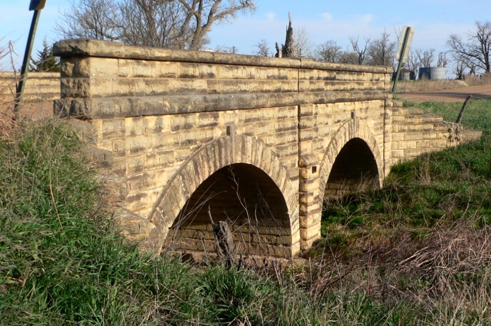 Sand Creek, CR 230 bridge, Rush Co KS, from SE 1