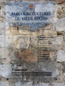 Ruoms - Fortifications - Plaque parcours culturel