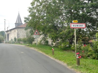 Rumont (Meuse) city limit sign