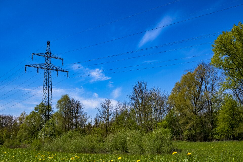 Power poles power line energy