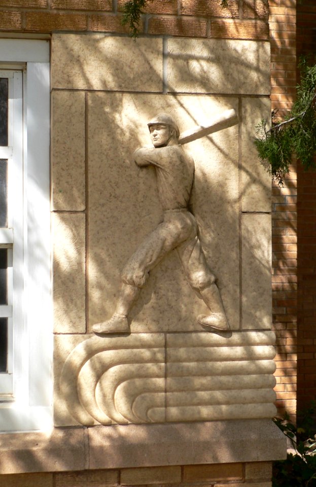 Russell Hall, Amarillo College, plaque baseball 2